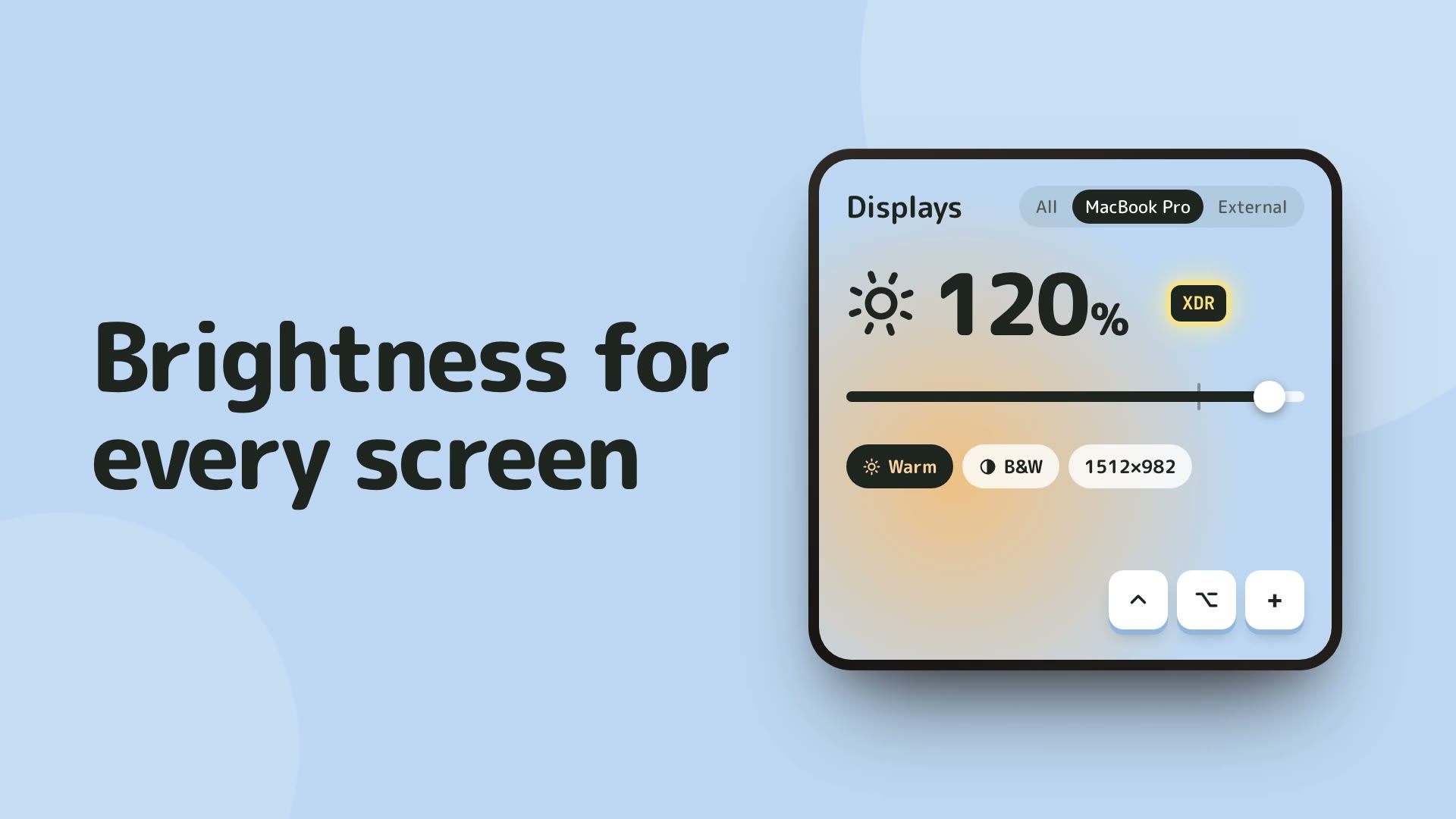 Display controls in Tegaro